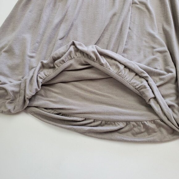 Pitaya Womens Bubble Hem Mini Dress Juniors Size M Gray Stretch Boho Casual - Picture 12 of 12